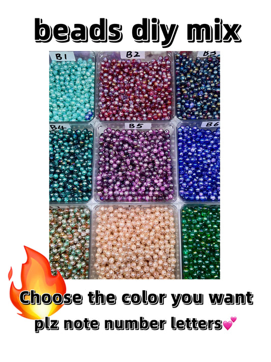 A<003>Glass beads diy mix -Open in live & Glitz DIY