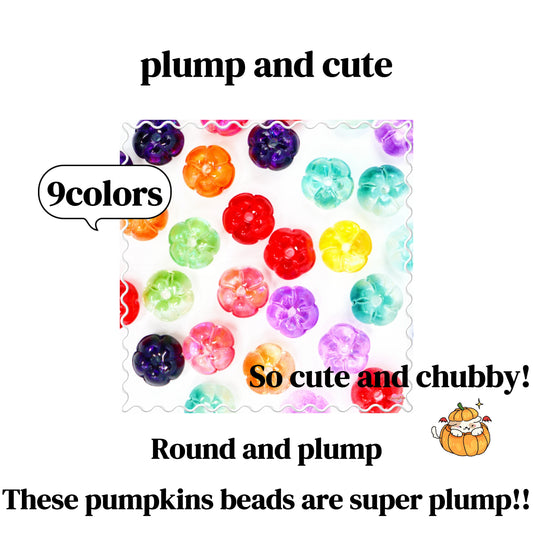 【Live Opening】pumpkin beads （glass)  (with cake and hearts)- Maya